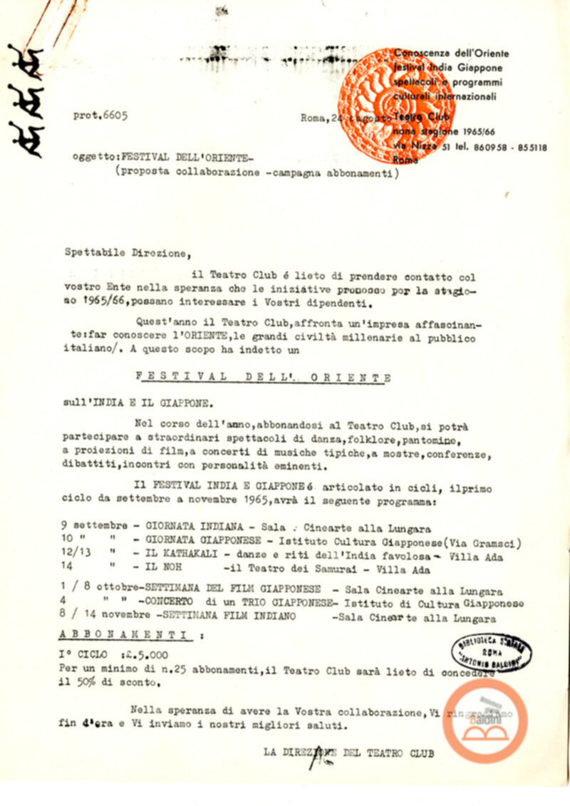 Stagione 1965-1966 - Festival dell'Oriente