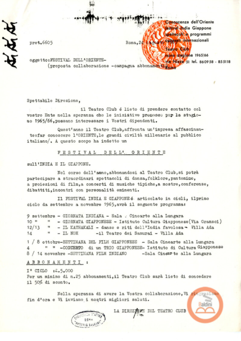 Stagione 1965-1966 - Festival dell'Oriente