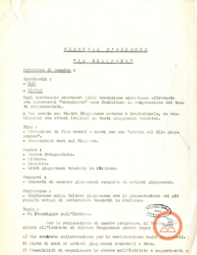 Stagione 1965-1966 - Festival dell'Oriente