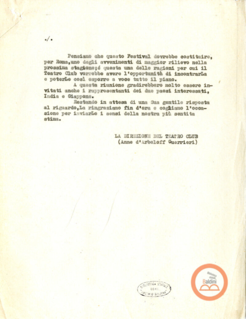 Stagione 1965-1966 - Festival dell'Oriente