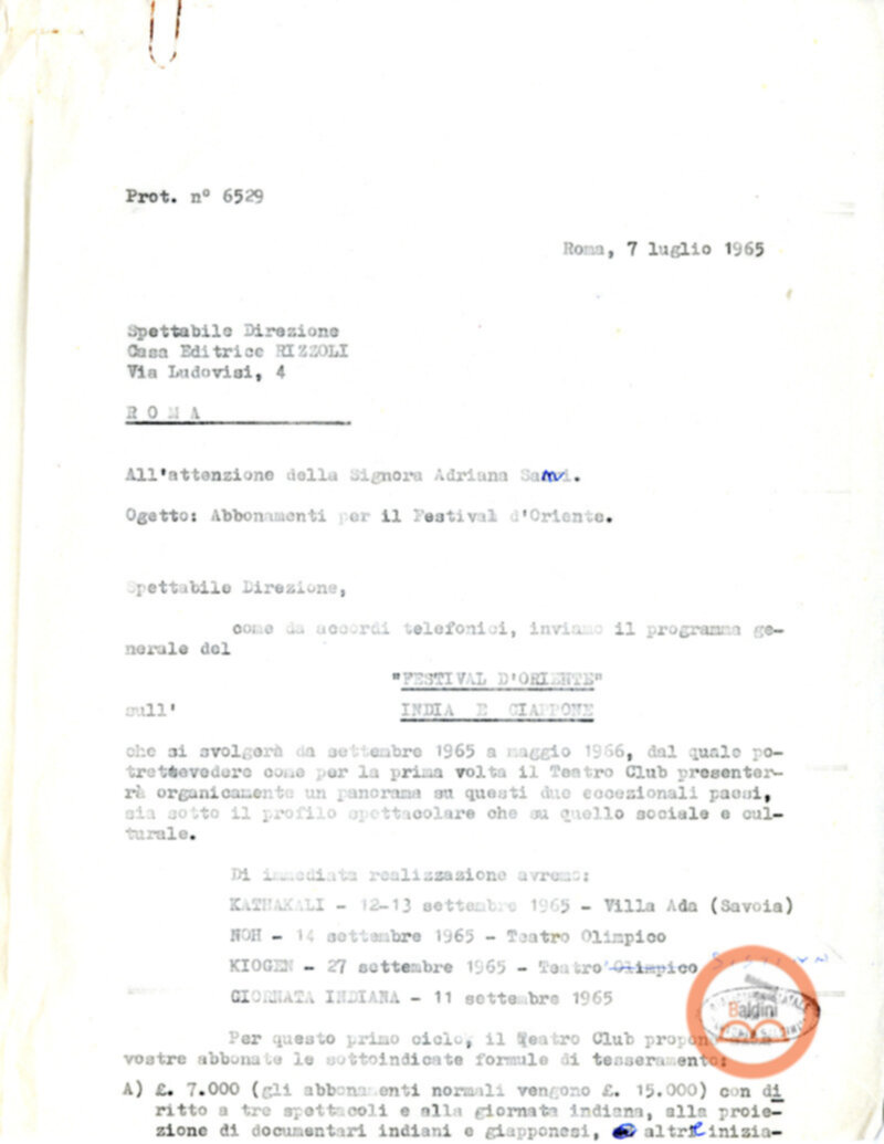 Stagione 1965-1966 - Festival dell'Oriente