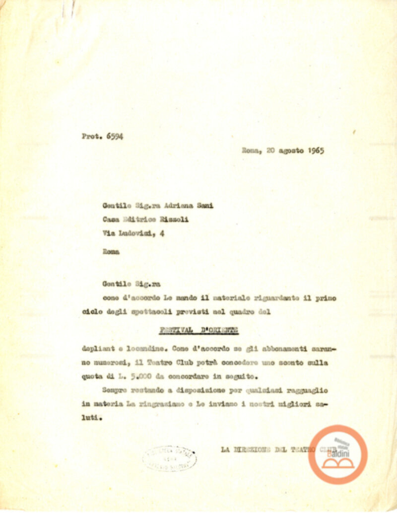 Stagione 1965-1966 - Festival dell'Oriente