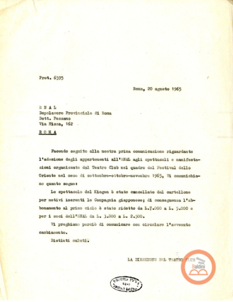 Stagione 1965-1966 - Festival dell'Oriente