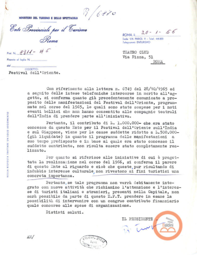 Stagione 1965-1966 - Festival dell'Oriente