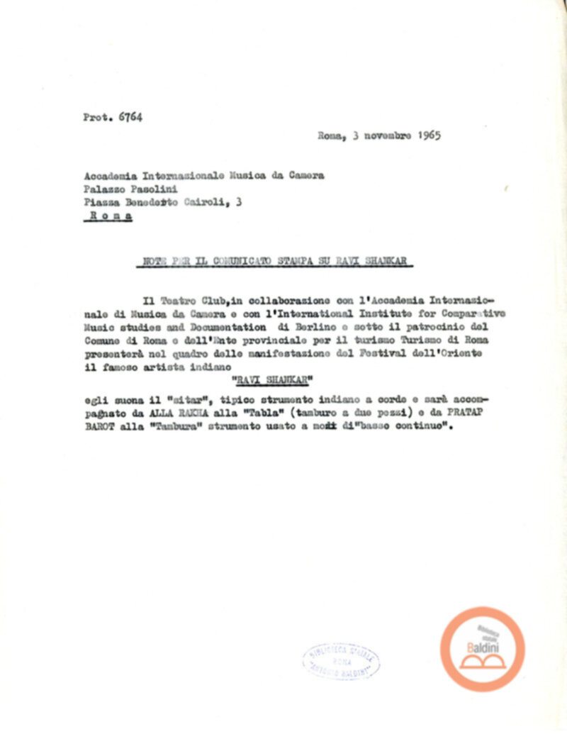 Concerto di Ravi Shankar