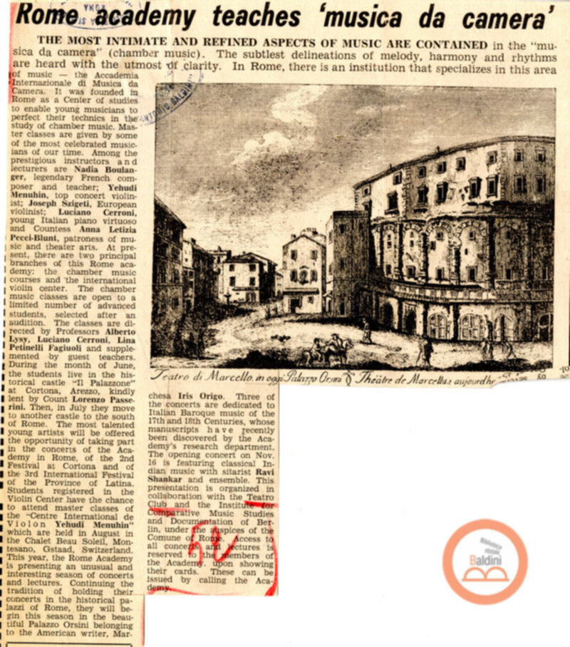 Concerto di Ravi Shankar - ritagli di giornale