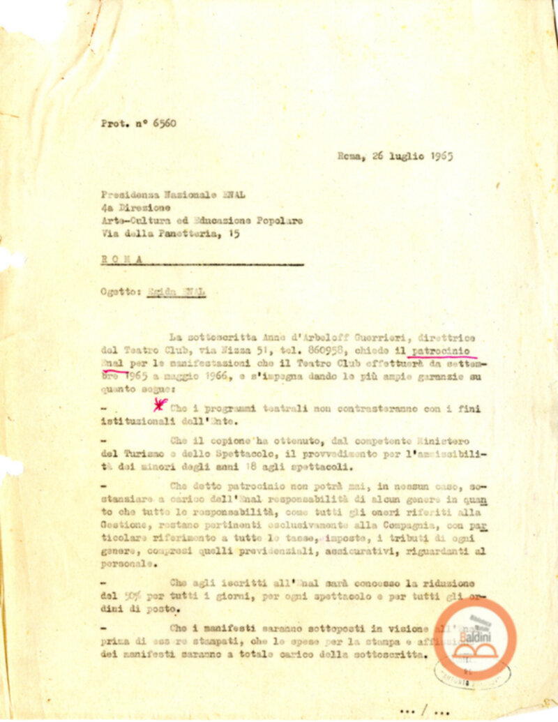 Spettacolo della Compagnia Kalashetra - autorizzazioni