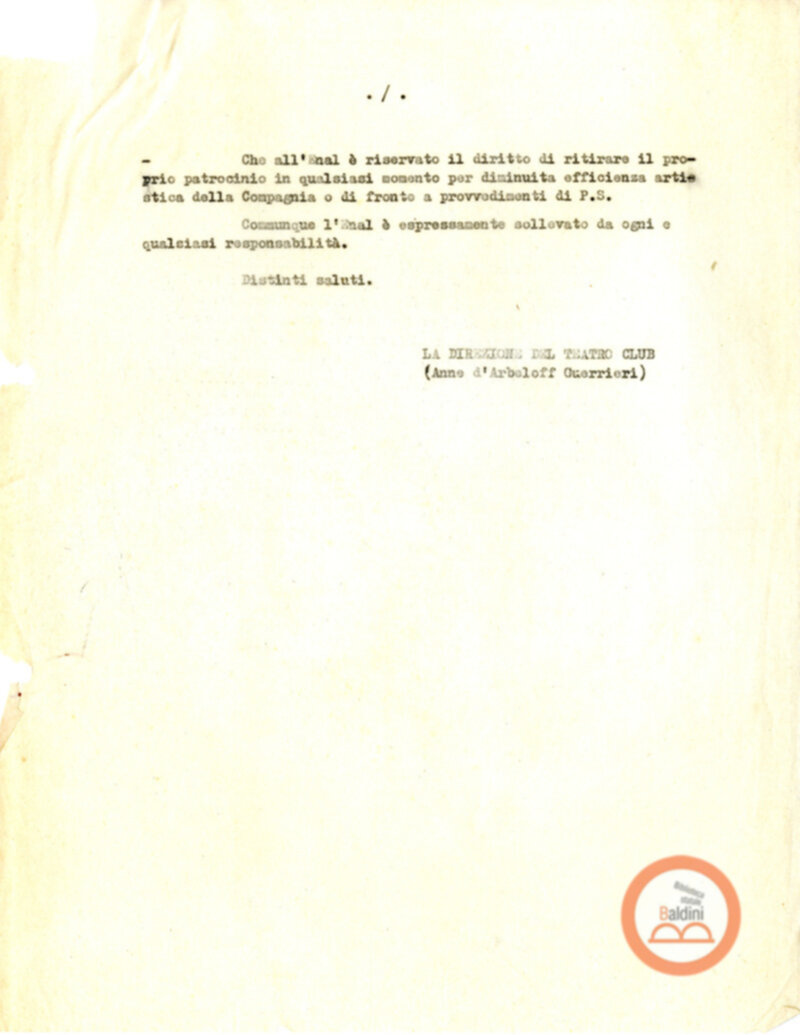 Spettacolo della Compagnia Kalashetra - autorizzazioni