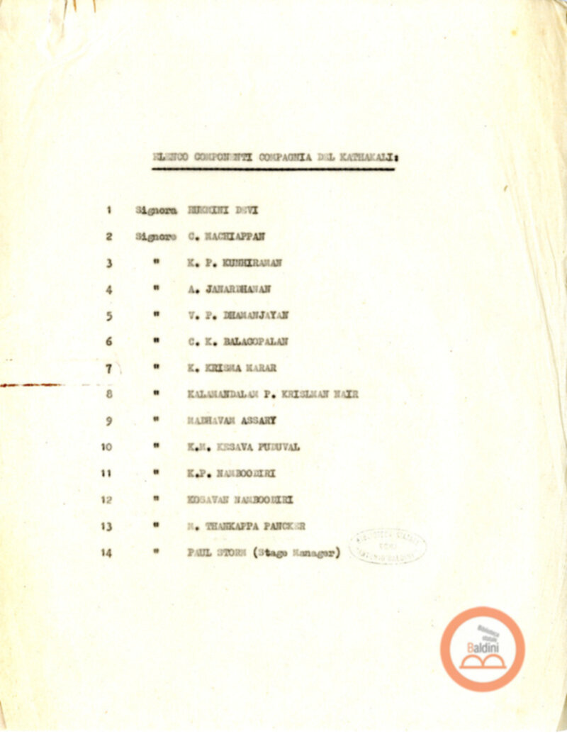 Spettacolo della Compagnia Kalashetra - autorizzazioni