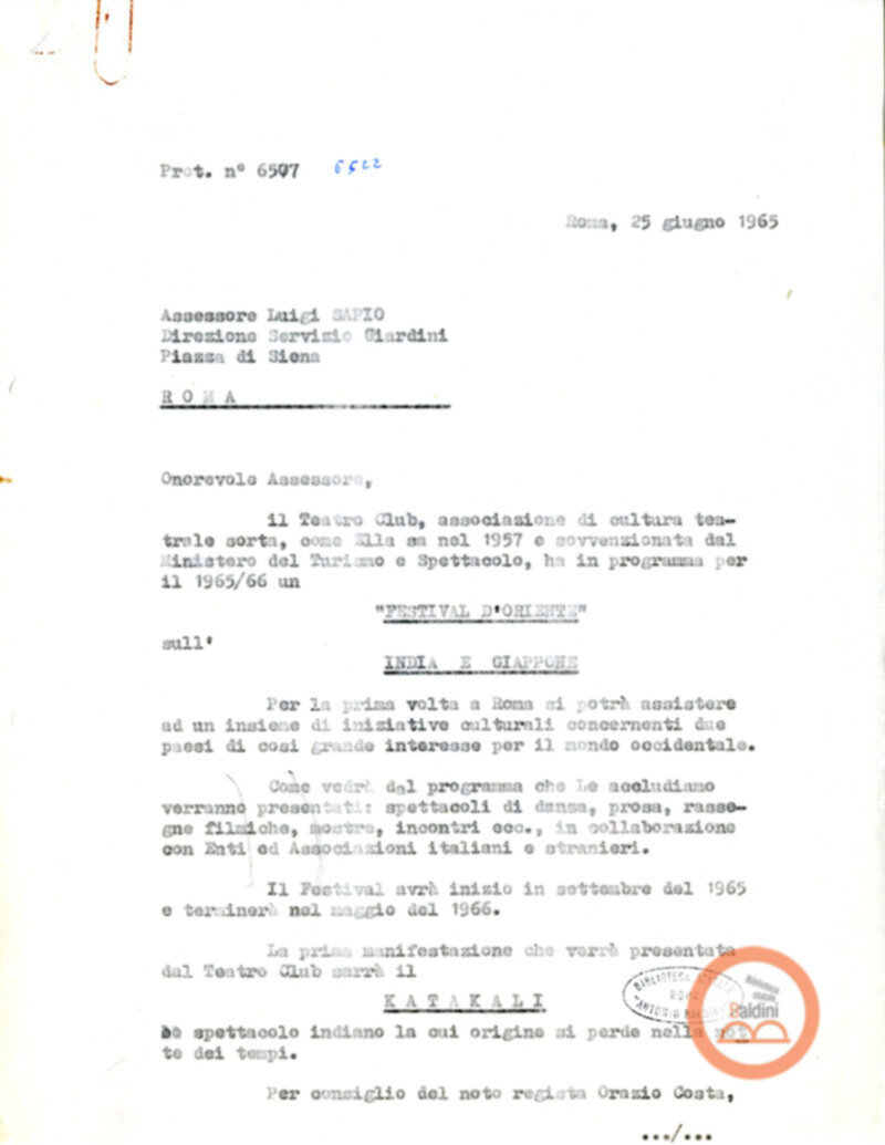 Spettacolo della Compagnia Kalashetra - autorizzazioni