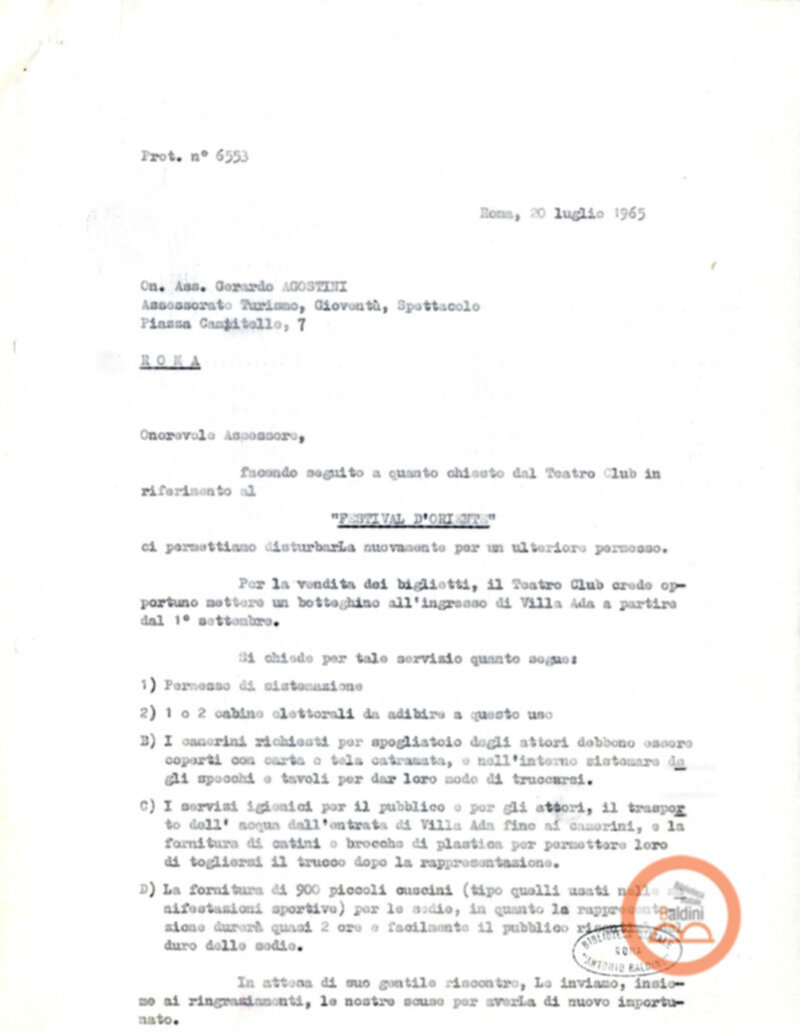 Spettacolo della Compagnia Kalashetra - autorizzazioni