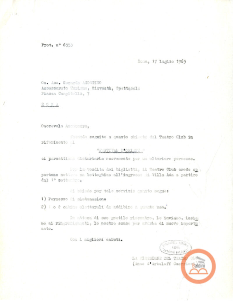 Spettacolo della Compagnia Kalashetra - autorizzazioni