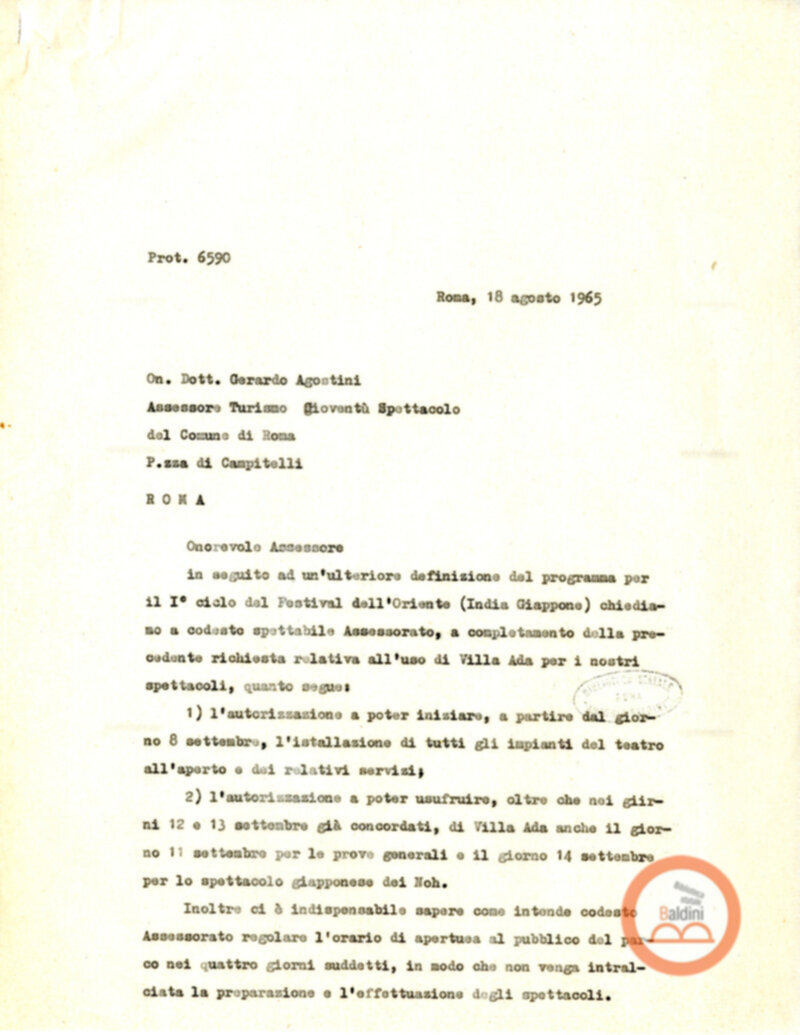 Spettacolo della Compagnia Kalashetra - autorizzazioni