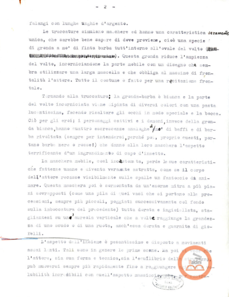 Pagine di diario sul Kathakali