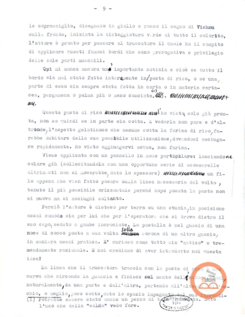 Pagine di diario sul Kathakali