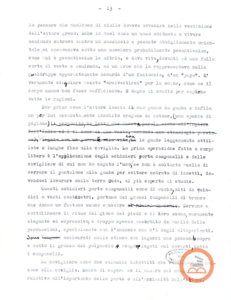 Pagine di diario sul Kathakali