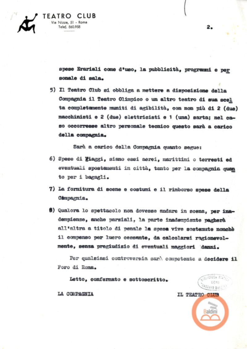 Accordi contrattuali con la Compagnia del Kanzekai