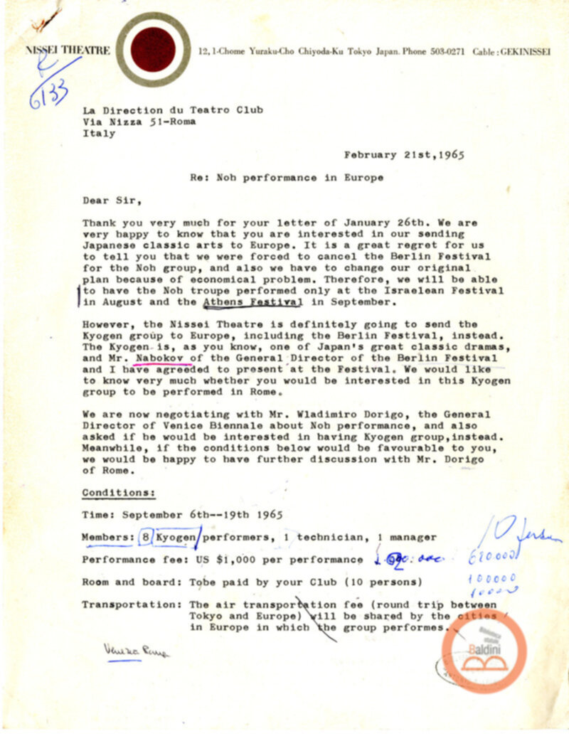 Spettacoli di Noh e di Kyogen a Roma