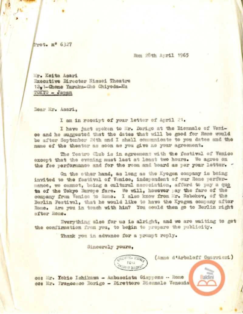 Spettacoli di Noh e di Kyogen a Roma