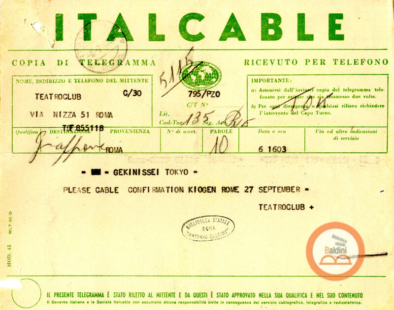 Spettacoli di Noh e di Kyogen a Roma