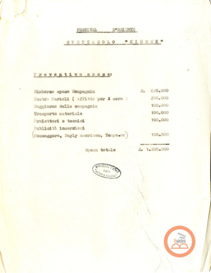 Festival d'Oriente - spettacoli previsti