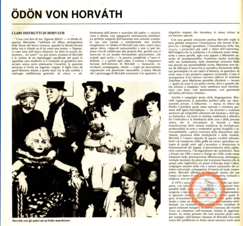 Ödön von horváth: i mostri per bene