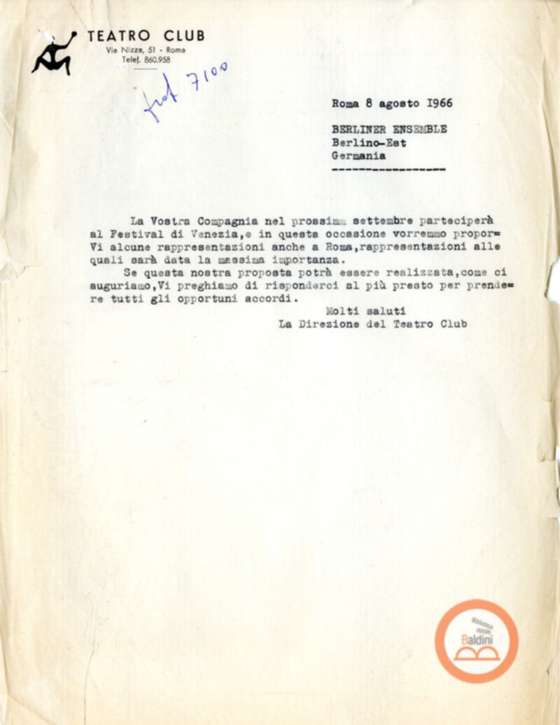 Corrispondenza con il Berliner