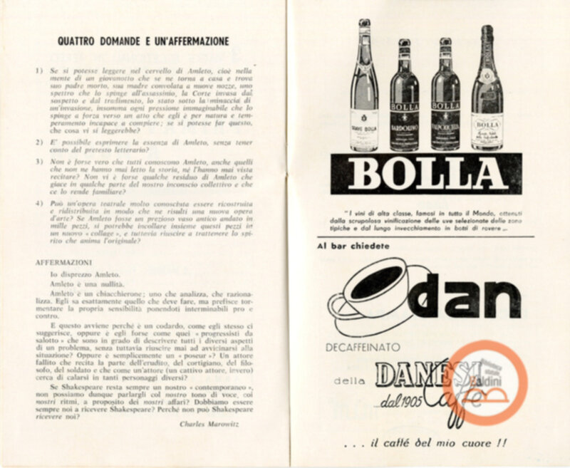 Amleto di Shakespeare (riduzione di Charles Marowitz)