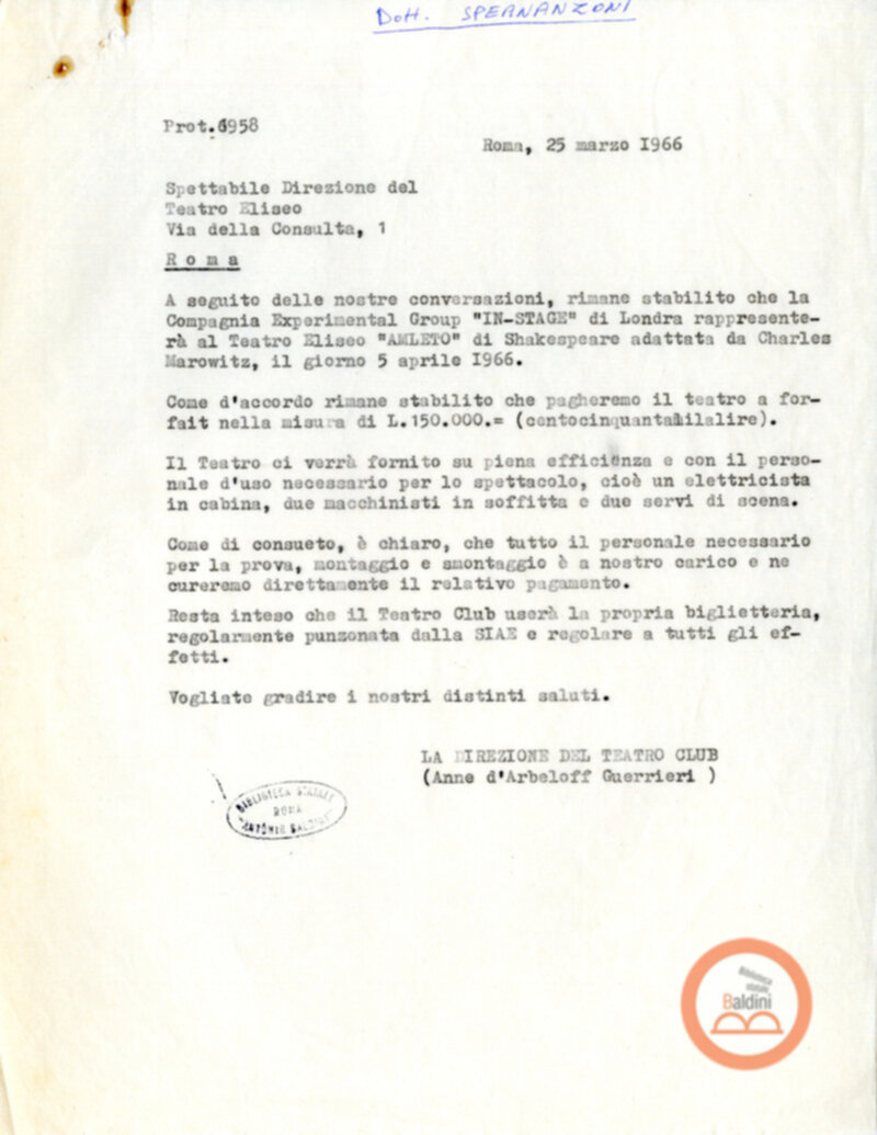 Amlet - accordi per la messa in scena