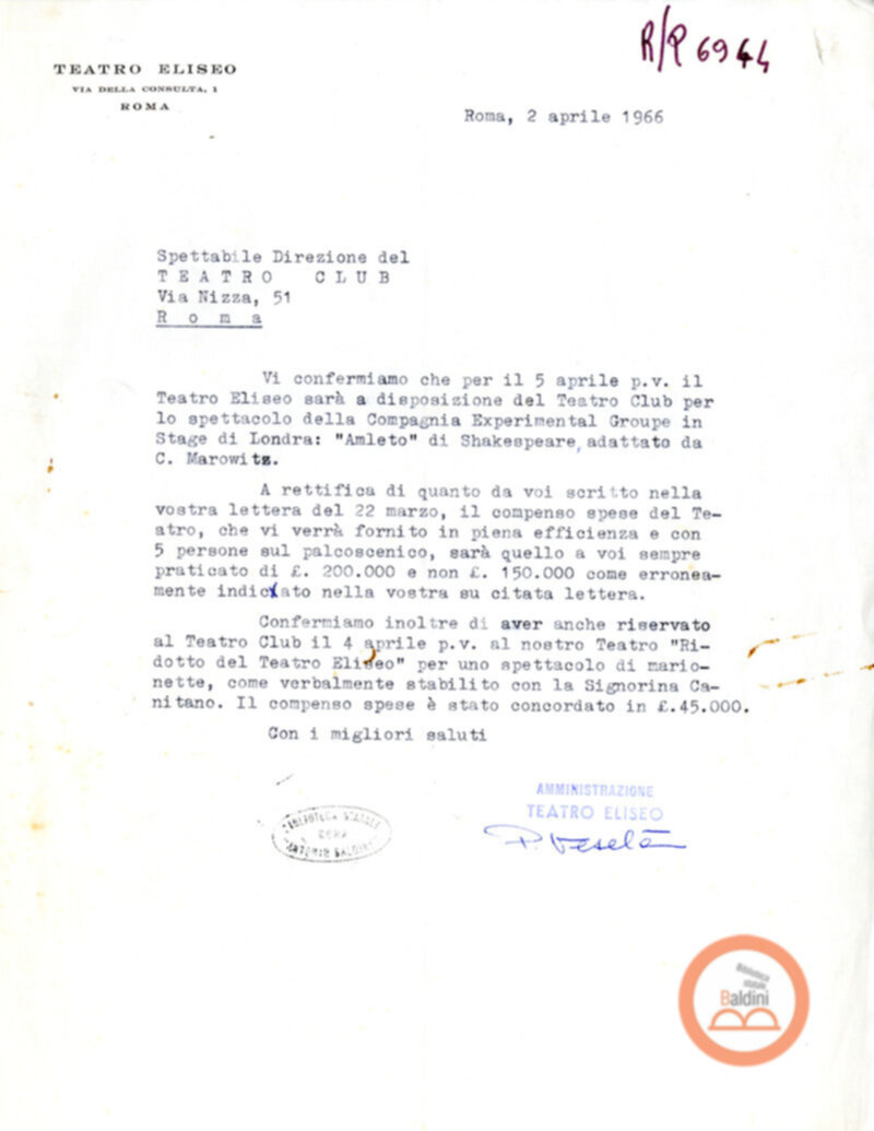 Amlet - accordi per la messa in scena