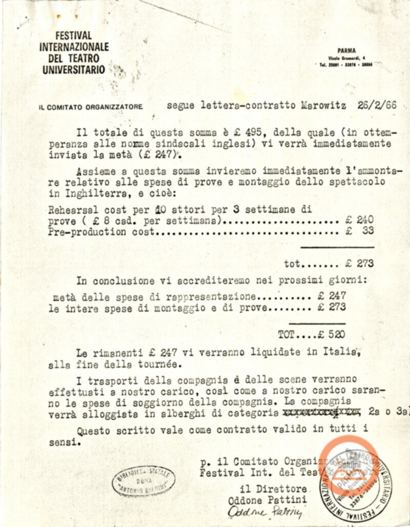 Amlet - accordi per la messa in scena