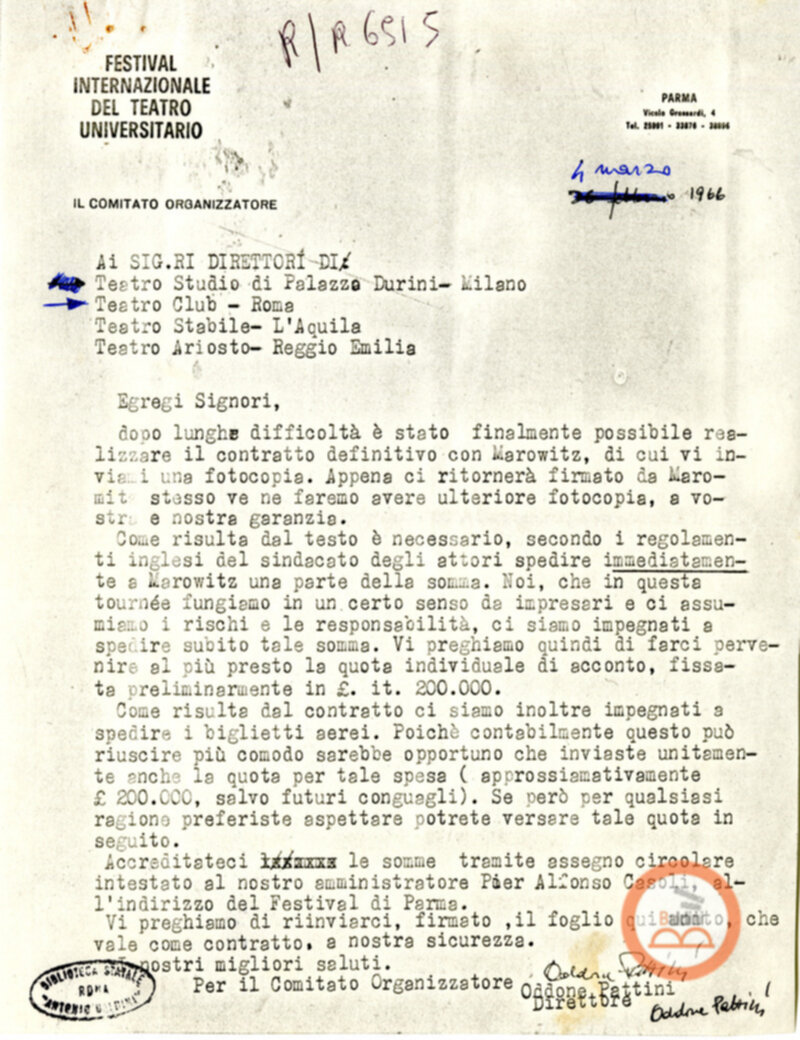 Amlet - accordi per la messa in scena