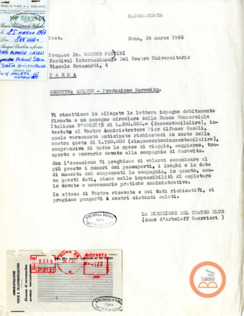 Amlet - accordi per la messa in scena