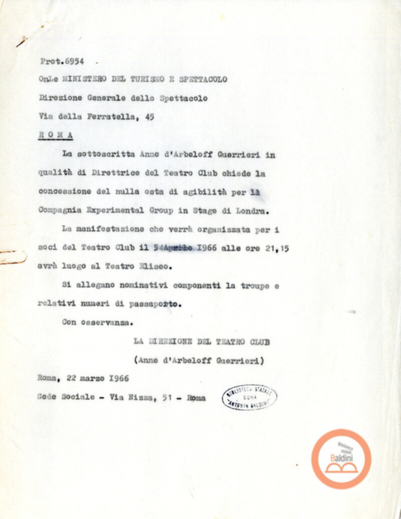 Ubo Roy e Amleto - nulla osta ed autorizzazioni