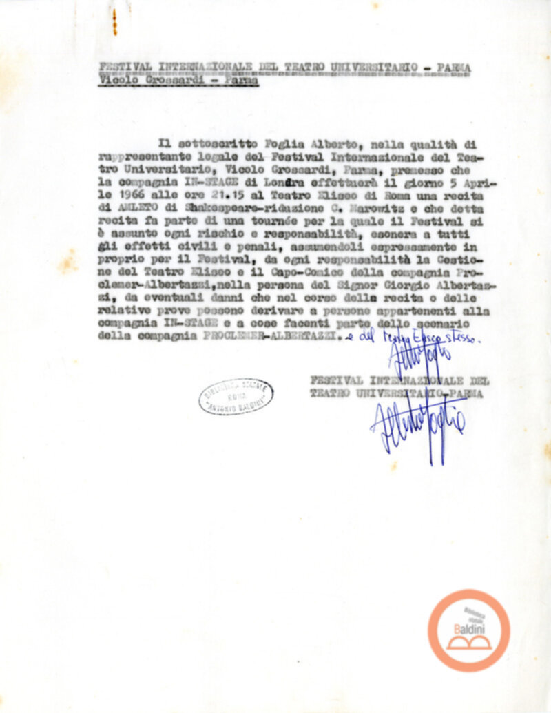 Ubo Roy e Amleto - nulla osta ed autorizzazioni