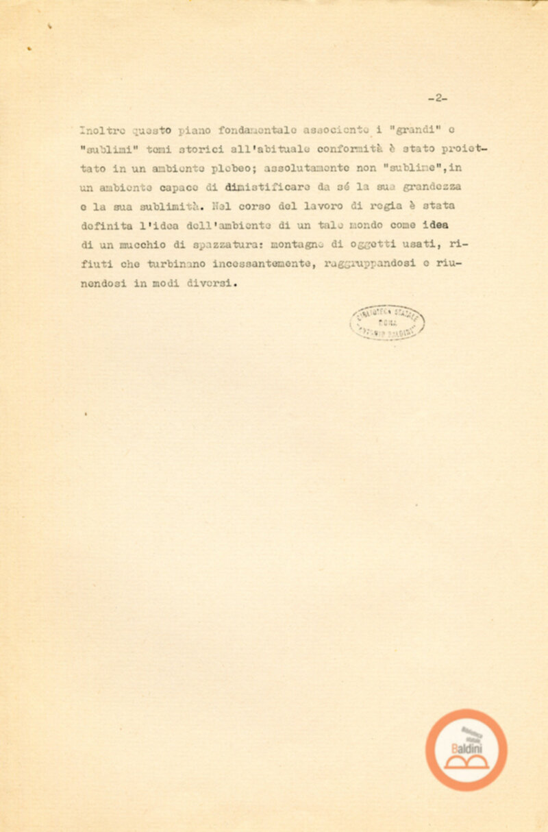 Ritratto di Garcia Lorca - bozza del testo