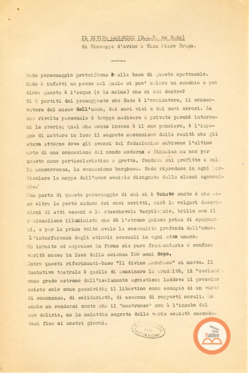 Ritratto di Garcia Lorca - bozza del testo