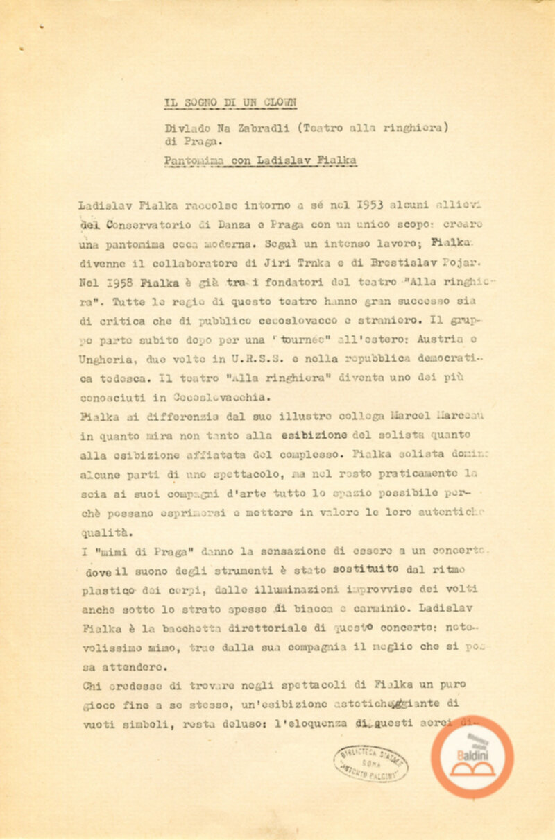 Ritratto di Garcia Lorca - bozza del testo