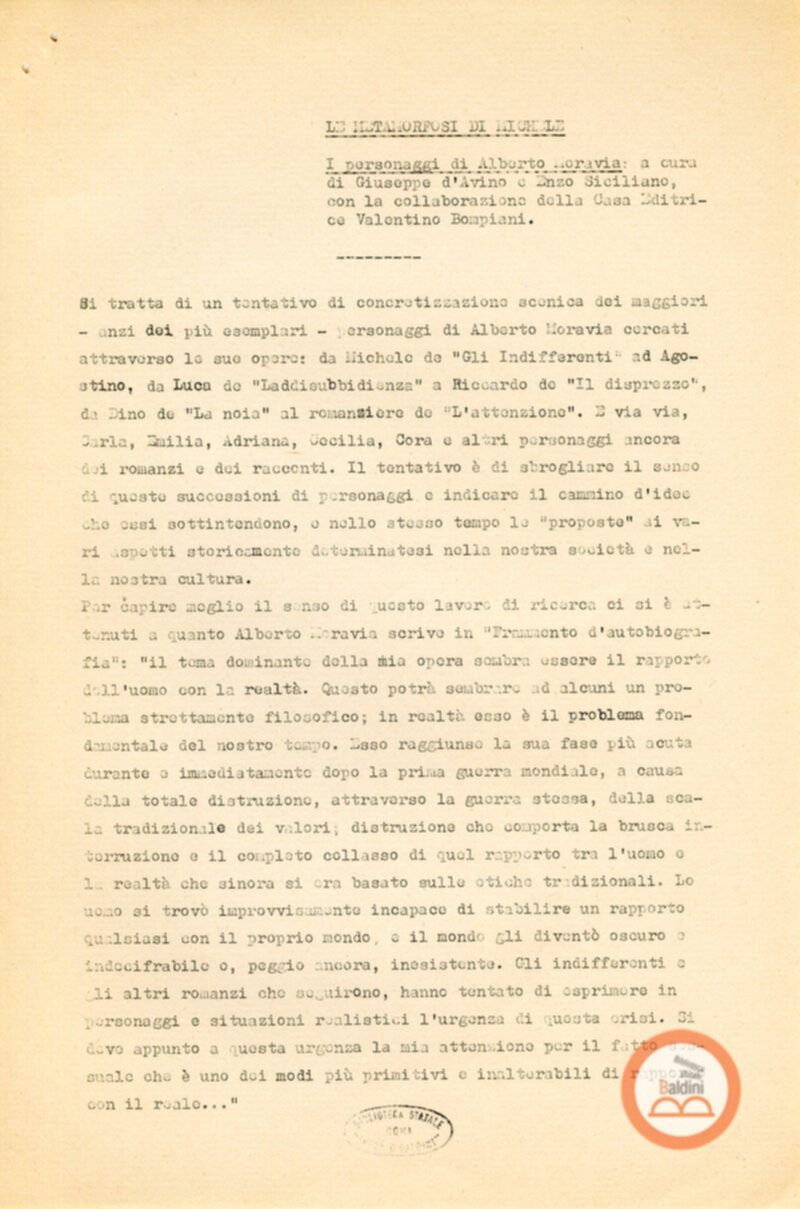 Ritratto di Garcia Lorca - bozza del testo