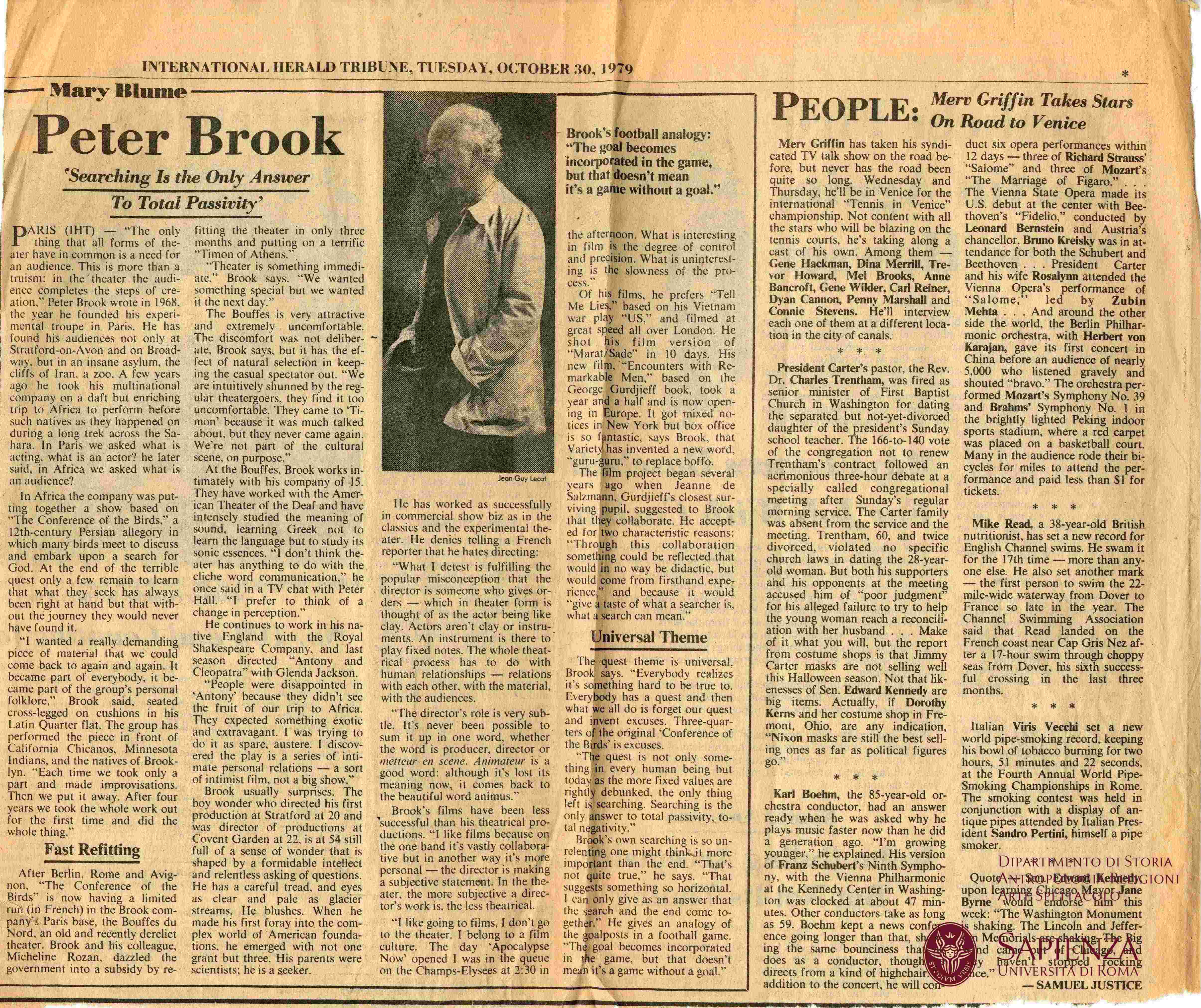 Immagine di Peter Brook