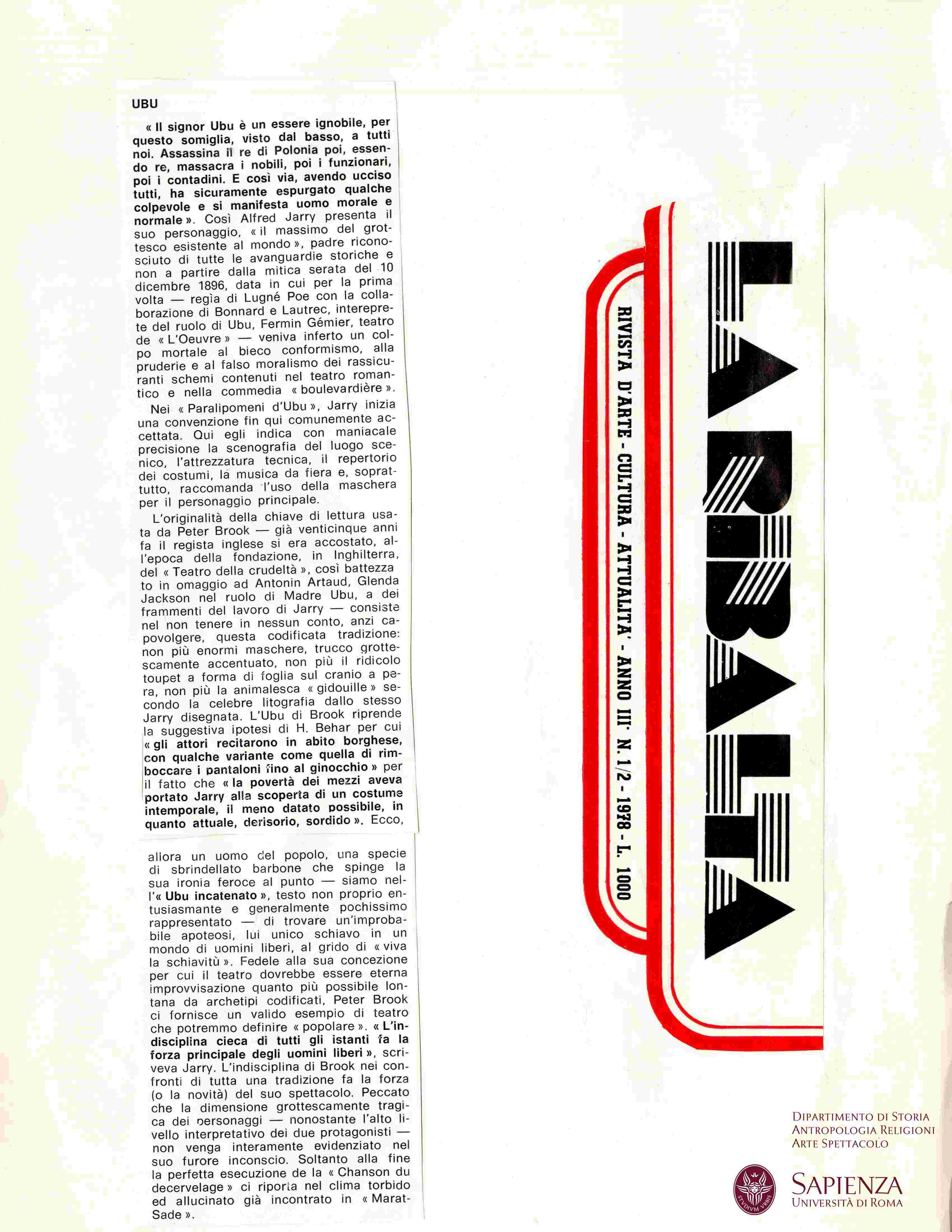 Peter Brook o del "teatro immediato"