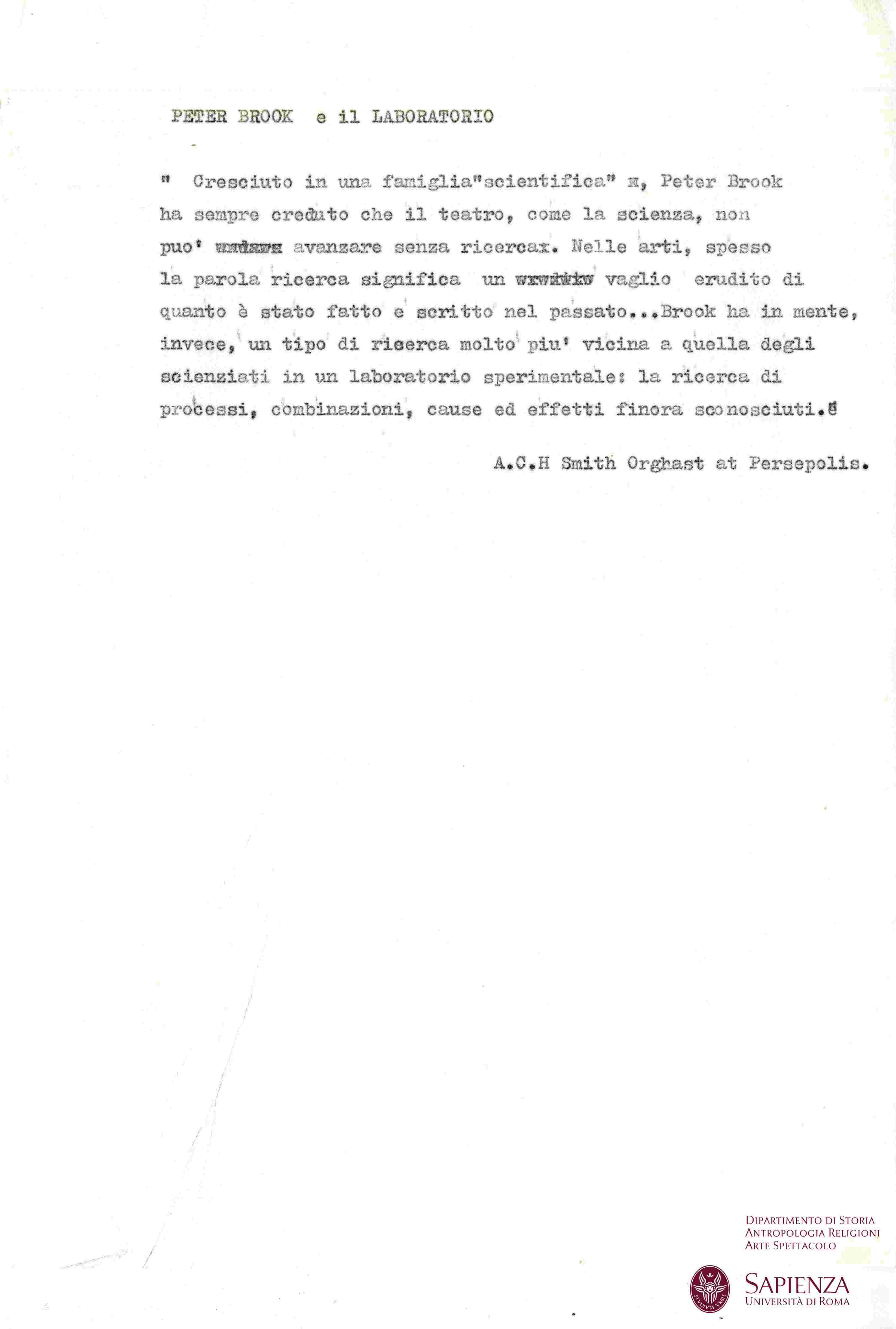 Inc. : "Nel laboratorio di Brook…"