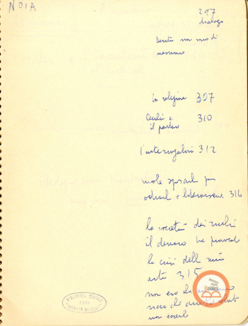 Moravia, per esempio... - quaderno di appunti