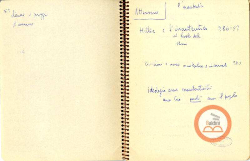 Moravia, per esempio... - quaderno di appunti