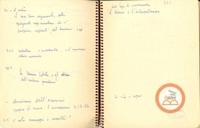 Moravia, per esempio... - quaderno di appunti