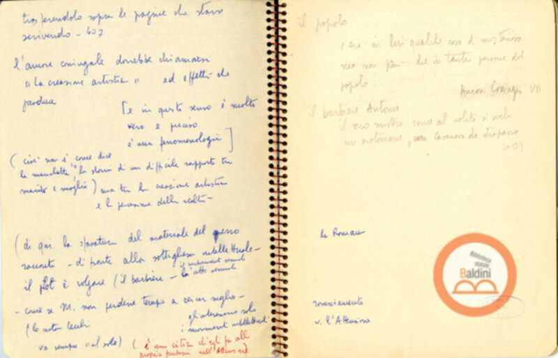 Moravia, per esempio... - quaderno di appunti