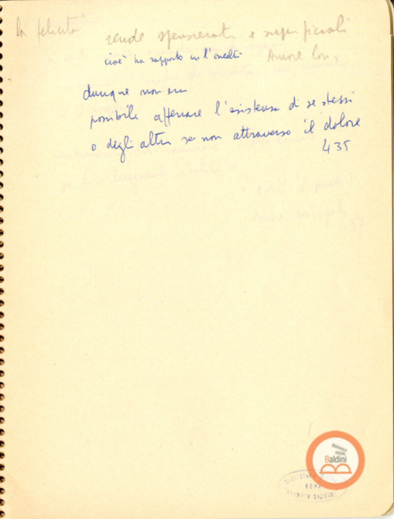 Moravia, per esempio... - quaderno di appunti