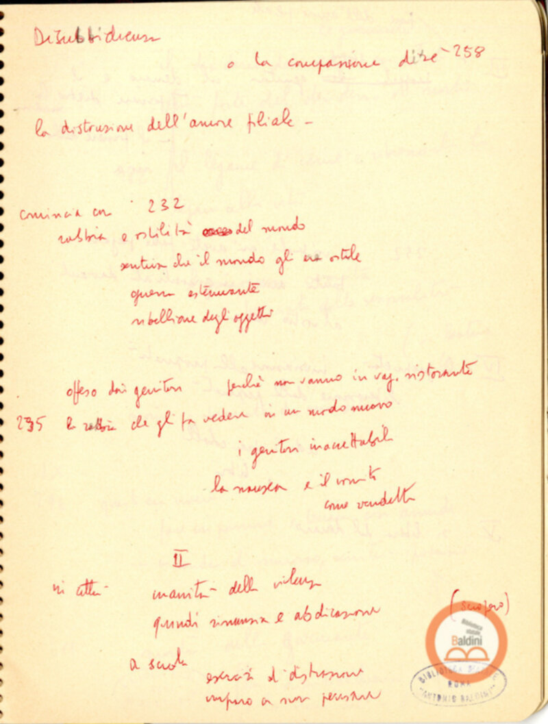 Moravia, per esempio... - quaderno di appunti