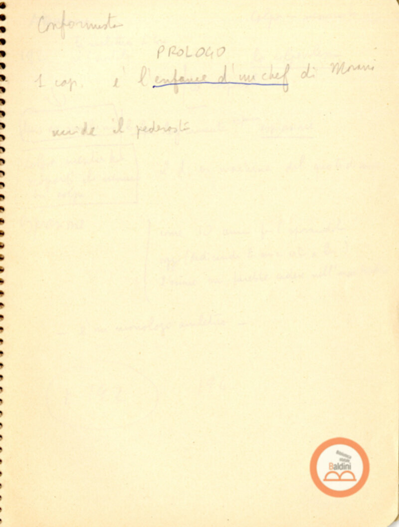 Moravia, per esempio... - quaderno di appunti