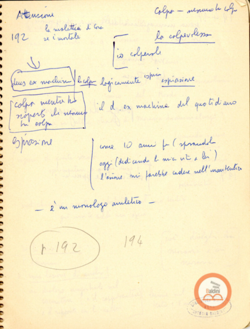 Moravia, per esempio... - quaderno di appunti